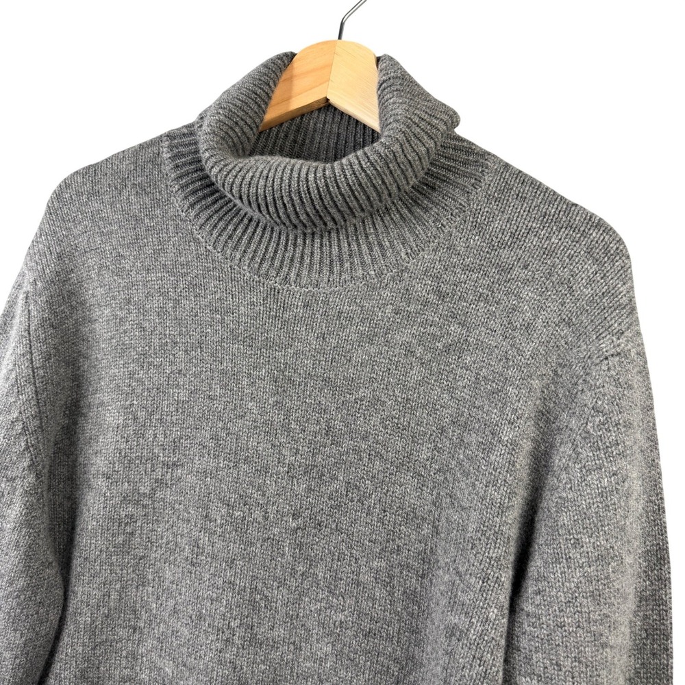 Private White VC Mens 100% Cashmere Turtleneck Sweater Gray Scotland Size 5